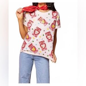 Queen of Sparkles Light Pink Sweetheart Boxes Tee with Sequins